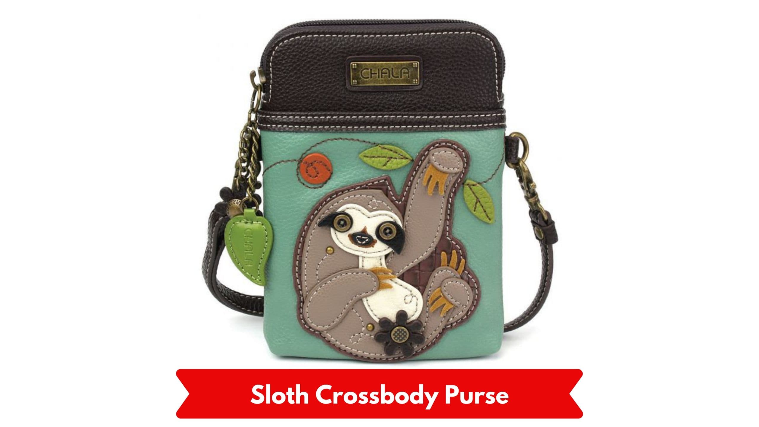 Chala Cross Body Sloth Cell Phone Purse
