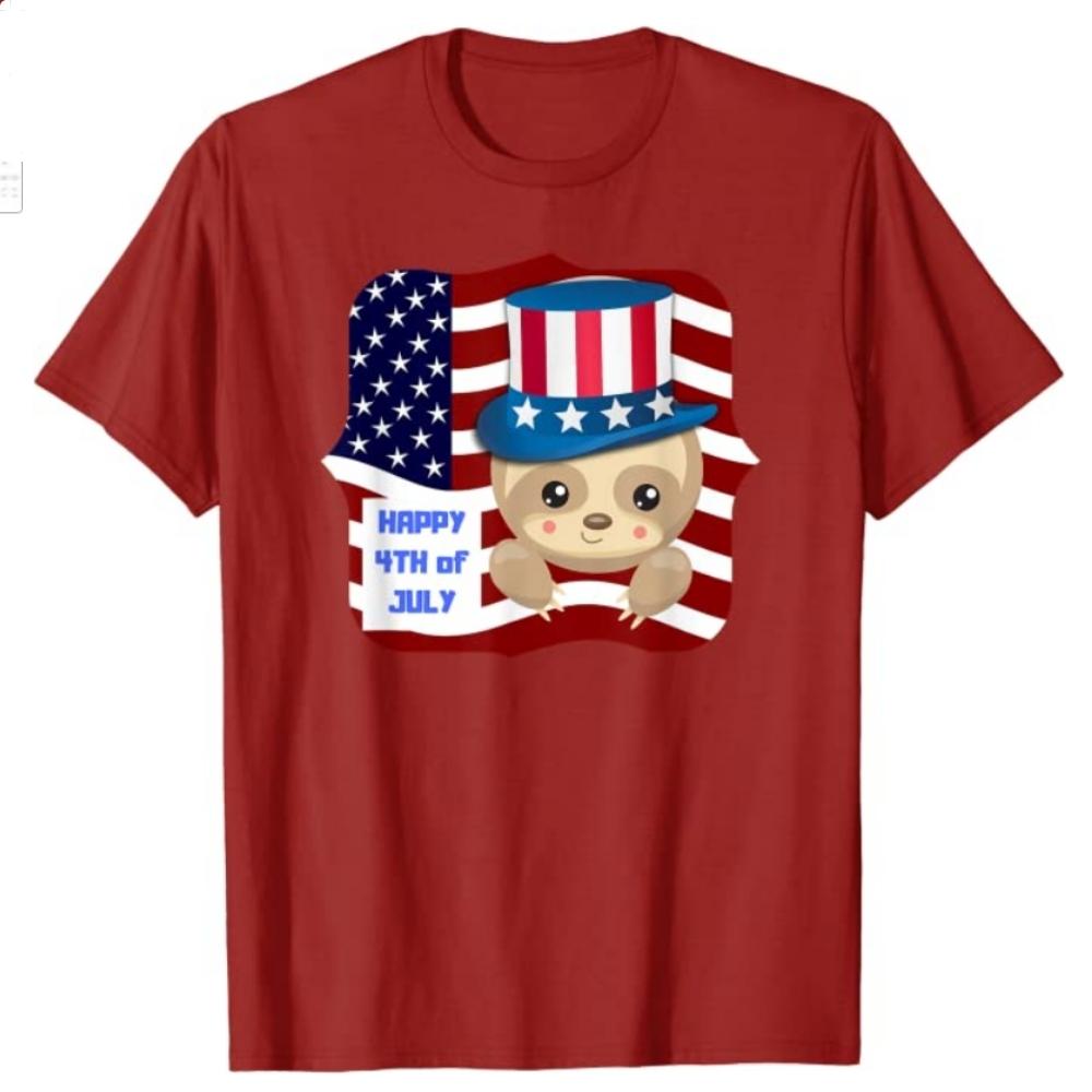 Uncle Sam Sloth 4th of July Shirt