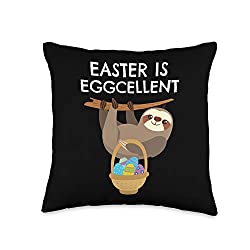 Multicolor Easter Throw Pillow