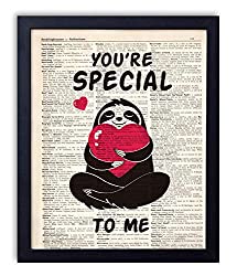 You Are Special Sloth Vintage Book Frame