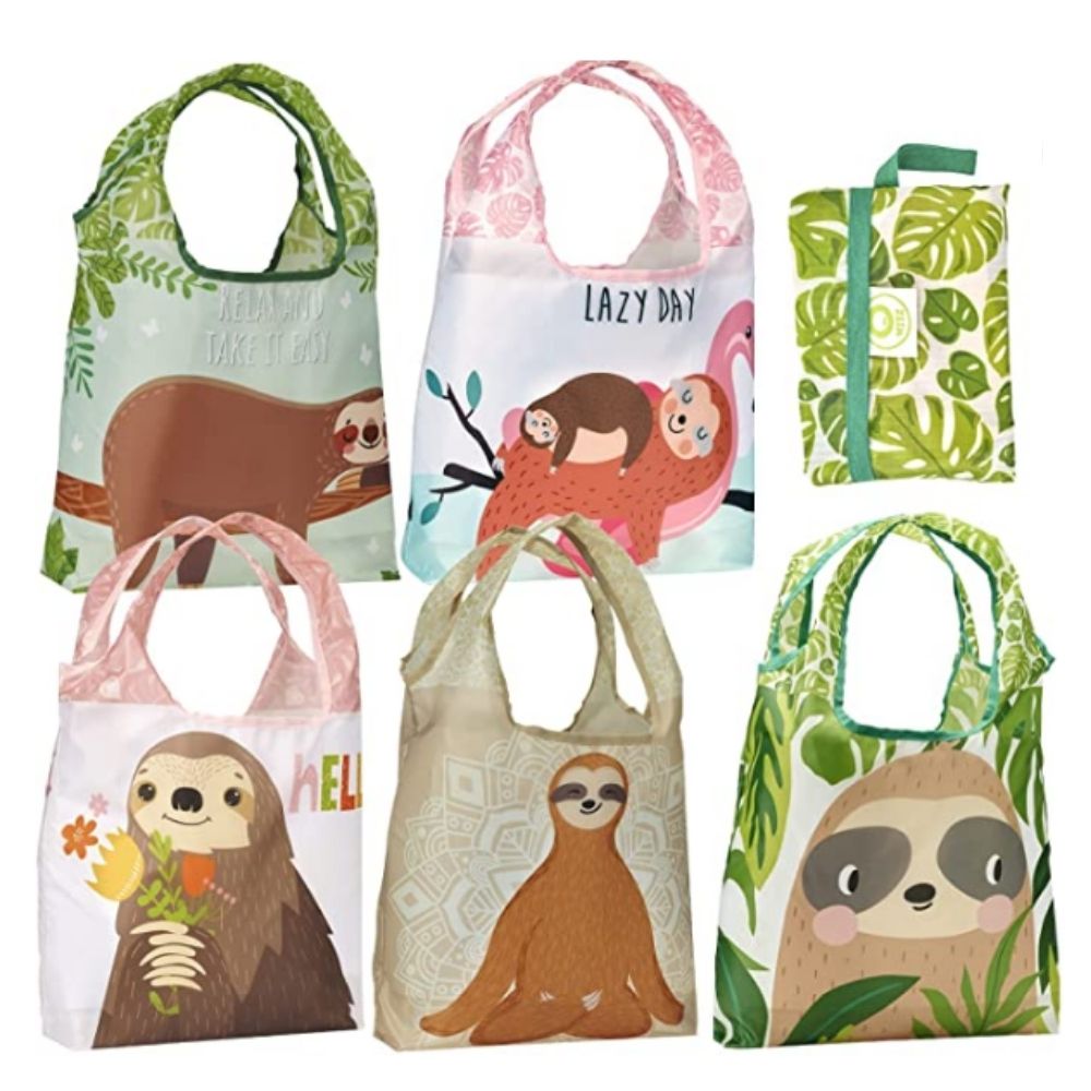 Reusable Sloth Grocery Bags