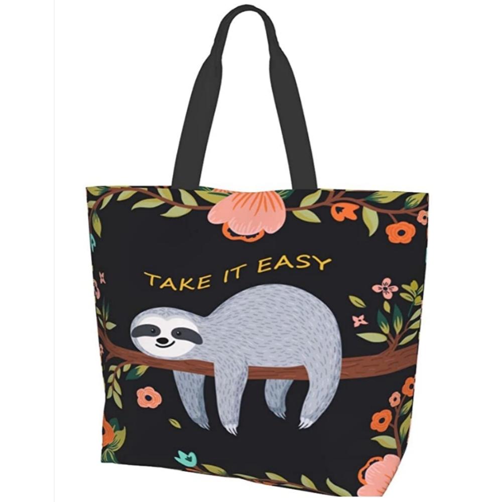 Take It Easy Sloth Tote Bag