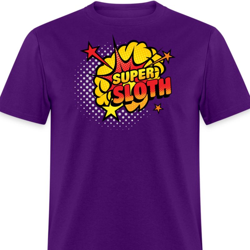 Purple Sloth of the Days Super Sloth Namaste T-Shirt 3
