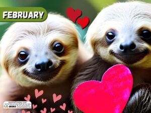 February Sloth Calendar