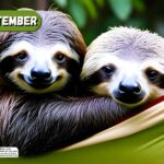 September 2024 Sloth Wall Calendar