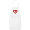 White Sloth Lovers Heart Adjustable Apron
