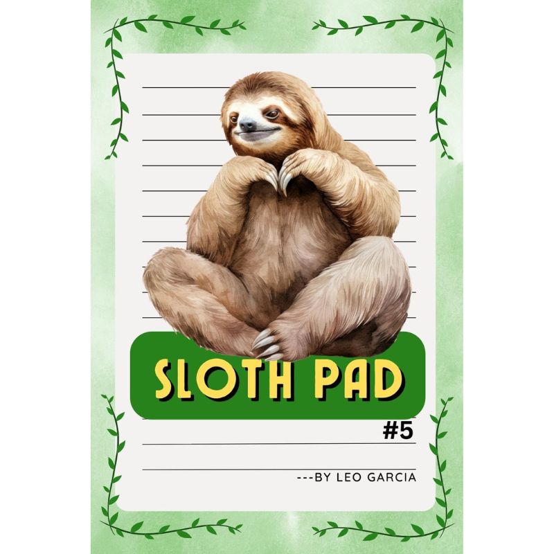 Lined Sloth Daily Diary Journal Notebook With Adorable Sloth Illustrations 5