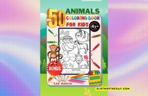 50 Animals Coloring Book for Kids 4+ by Sloth of The Day