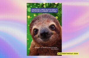 Undated Lined Sloth Daily Notepad Planner Journal